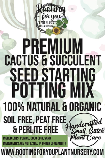 Cactus and Succulent SEED STARTING Premium Potting Mix - FormFusions